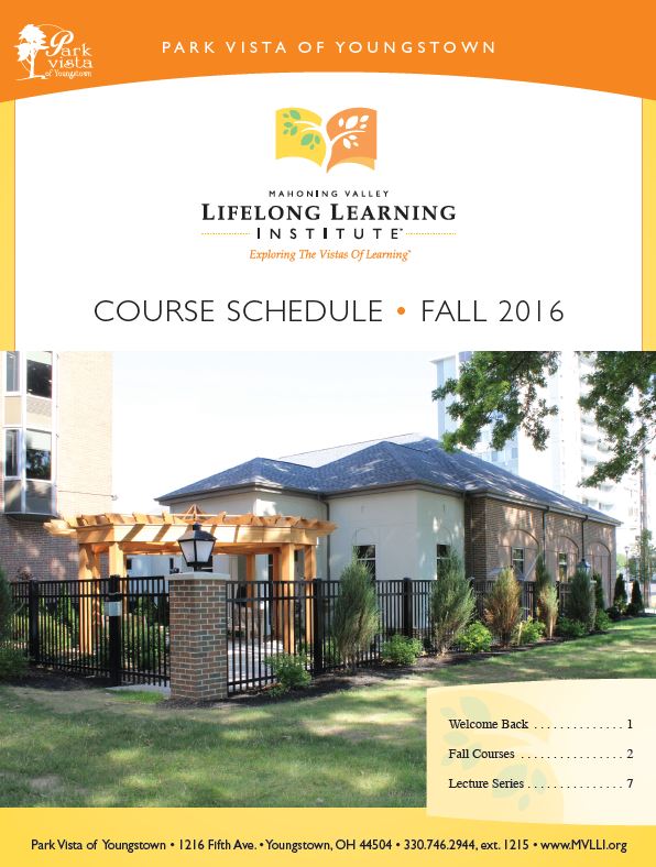 Fall 2016 course schedule